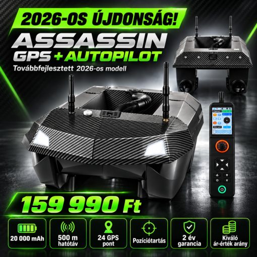 Manuowell New Assassin “2026” Carbon Boat - (GPS + Autopilot ) 20.000 mAh