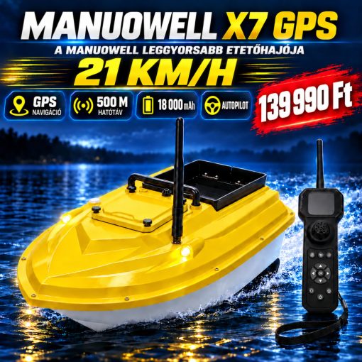 Manuowell X7 GPS “2026” Boat - (GPS + Autopilot) 18.000 mAh