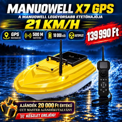 Manuowell X7 GPS “2026” Boat - (GPS + Autopilot) 18.000 mAh